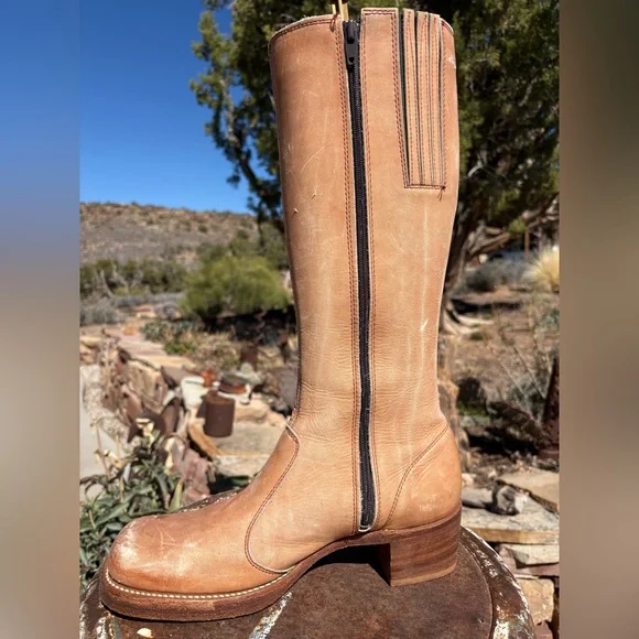 FRYE πΊπΈ Campus Pintuck Vintage Black Label Boots - Picture 11 of 16